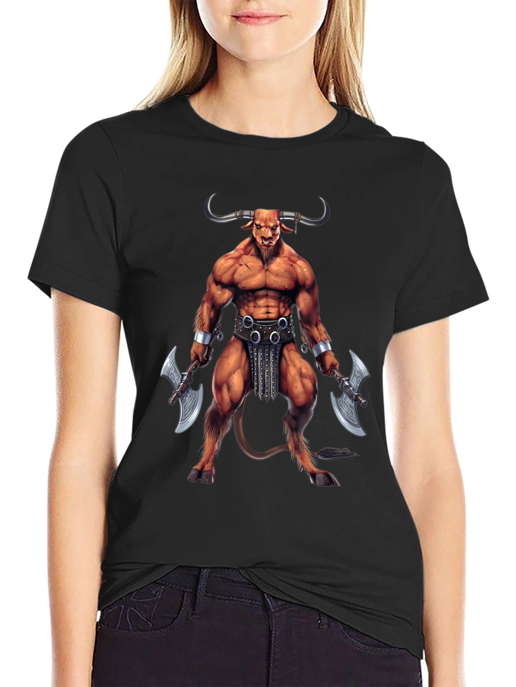 Minotaur Graphic Tee - Fantasy Myth T-Shirt