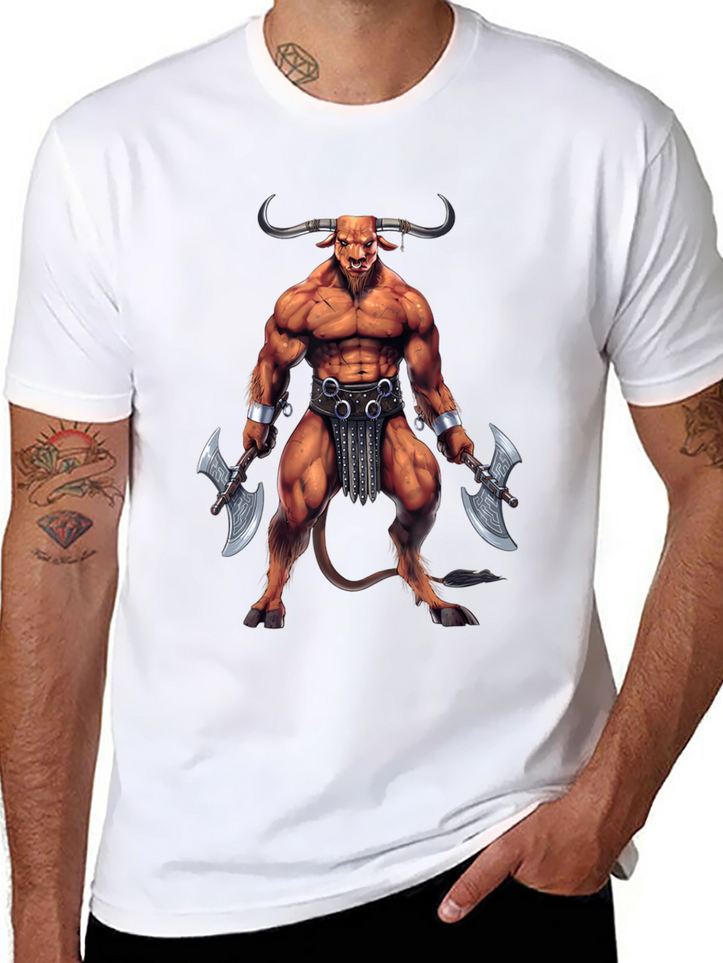 Minotaur Graphic Tee - Fantasy Myth T-Shirt