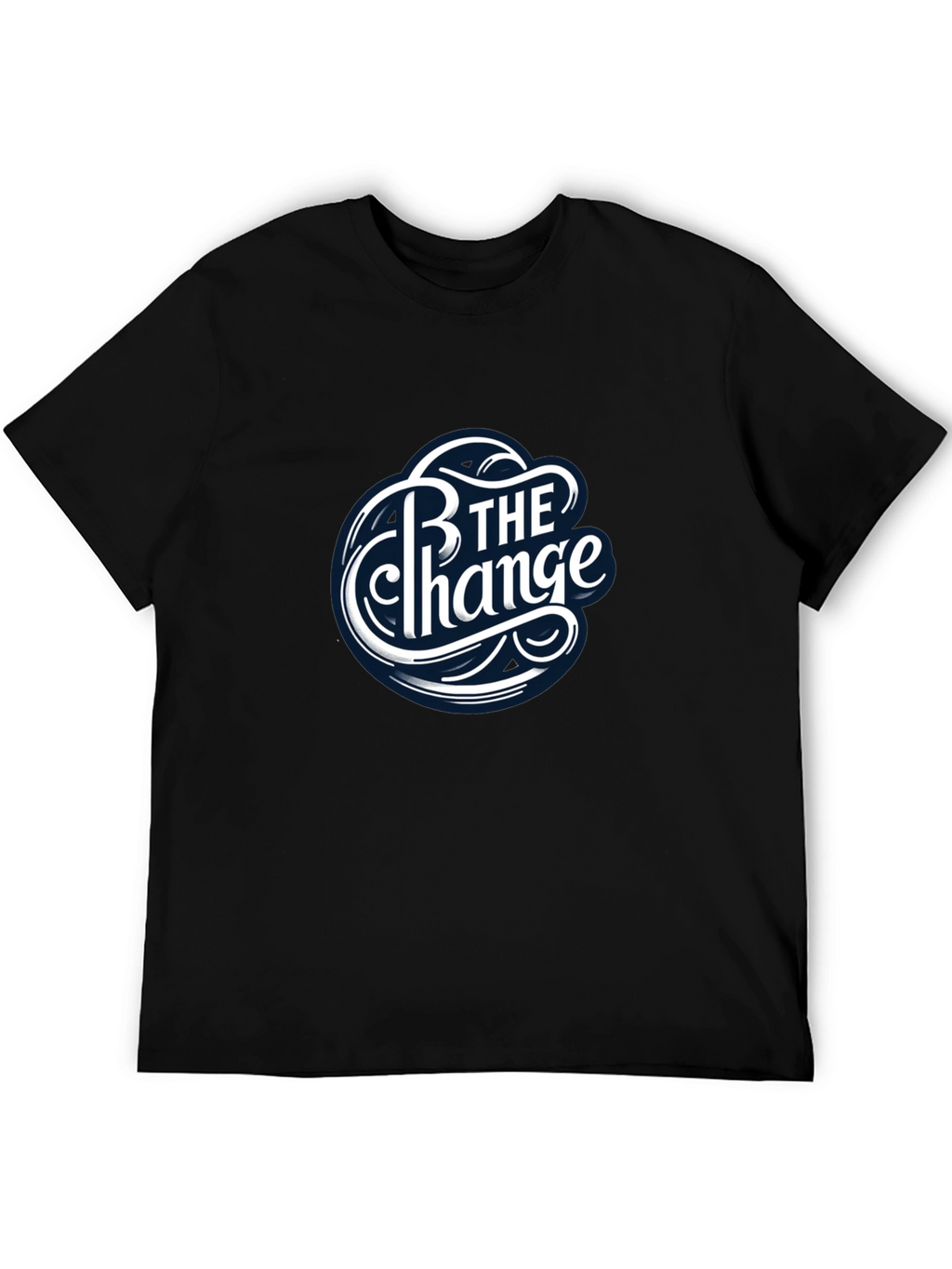 Be The Change Black Graphic T-Shirt