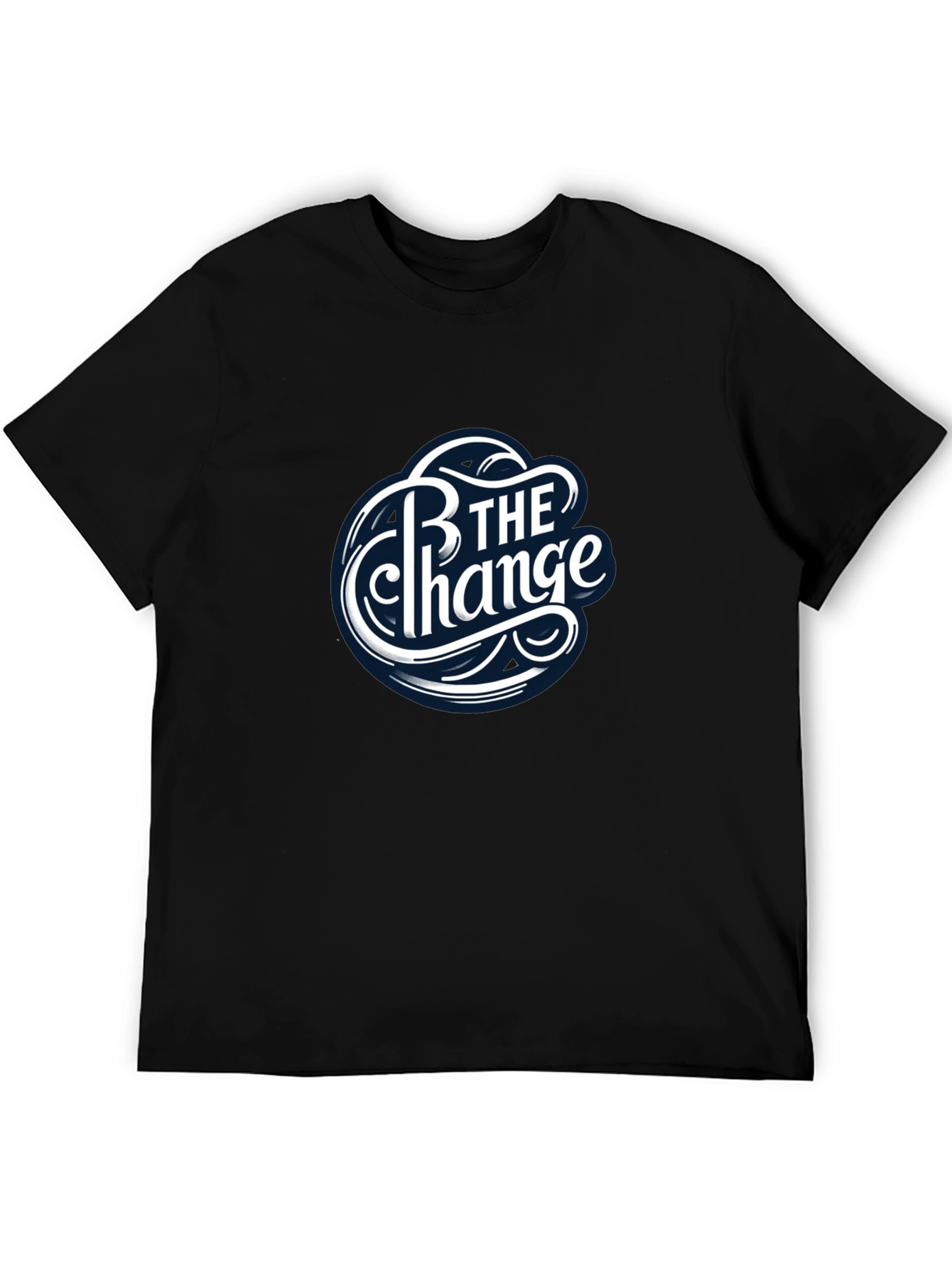 Be The Change Black Graphic T-Shirt