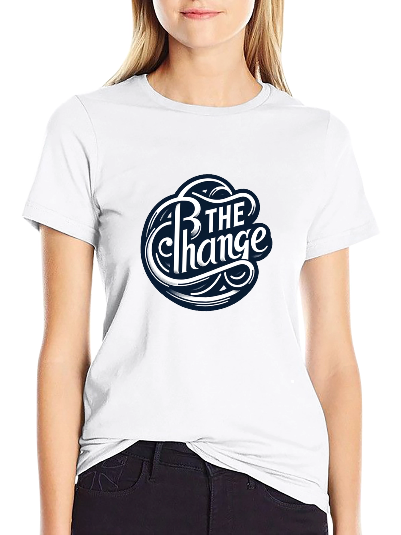 Be The Change Black Graphic T-Shirt
