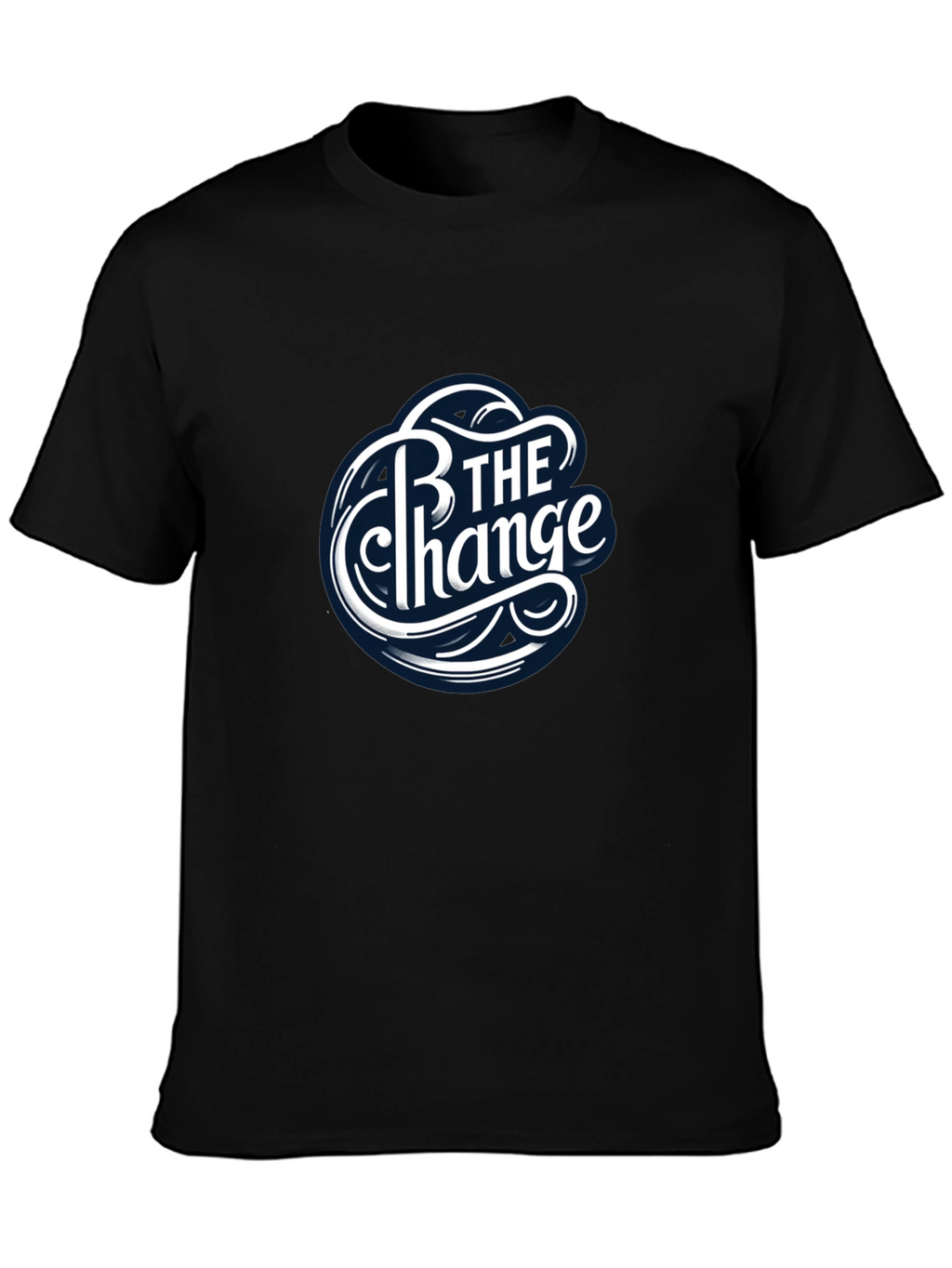 Be The Change Black Graphic T-Shirt