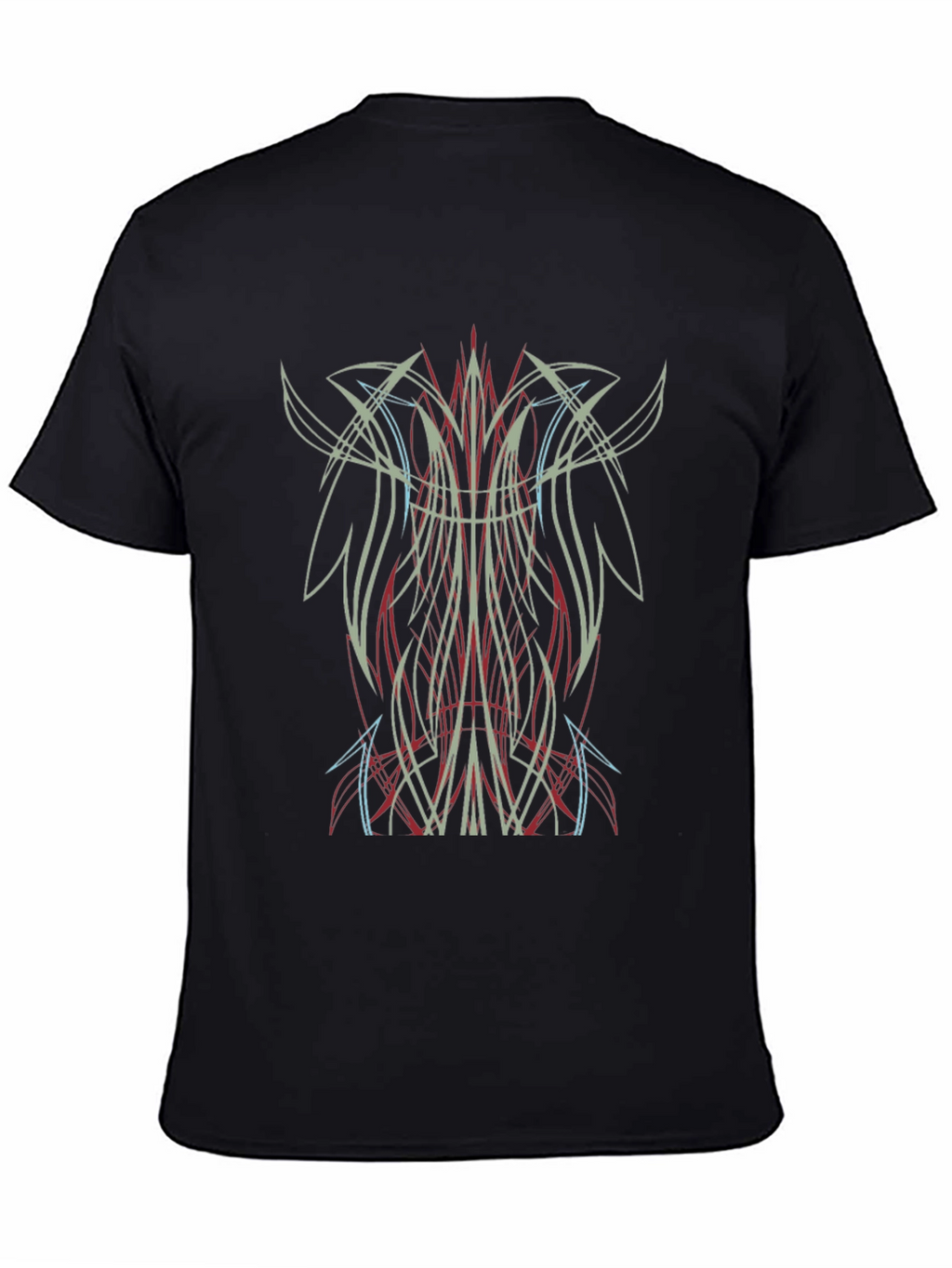 Cool Pinstripe Graphic Tee - Black