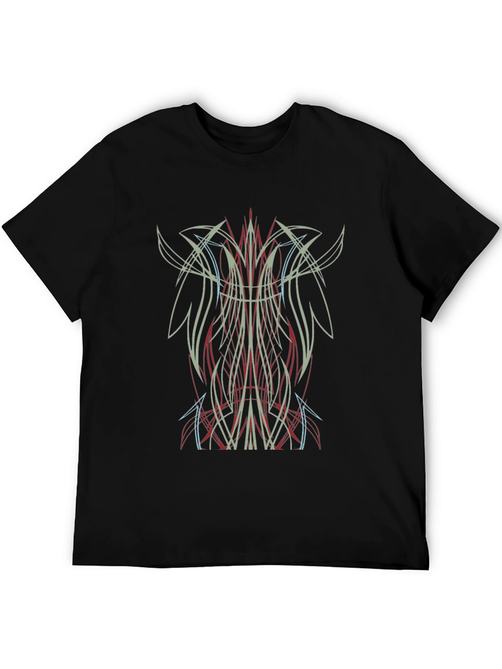 Cool Pinstripe Graphic Tee - Black