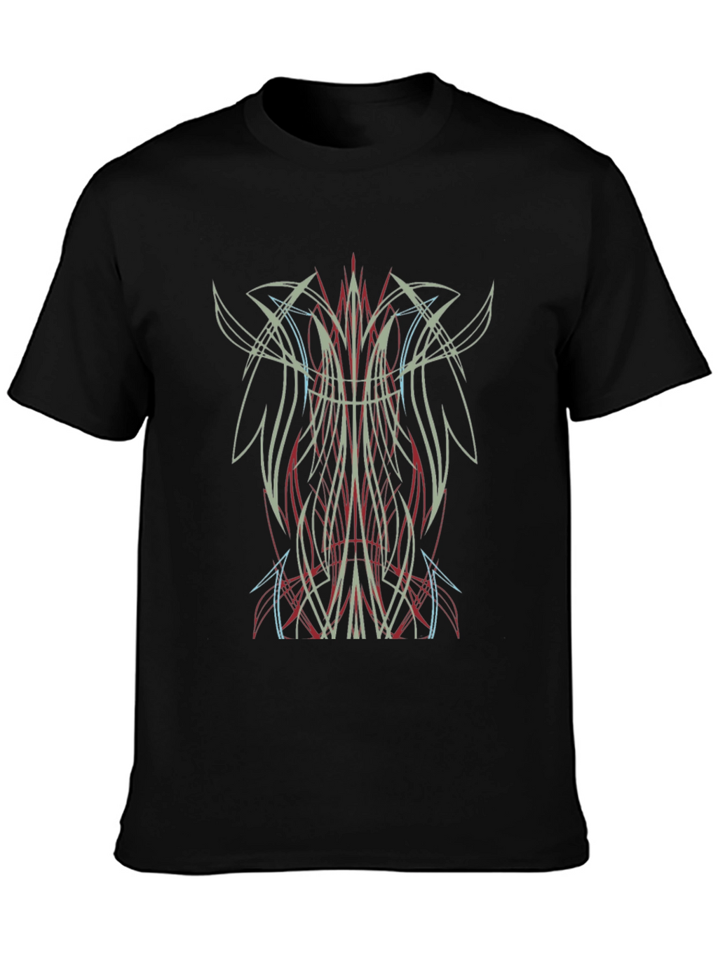 Cool Pinstripe Graphic Tee - Black