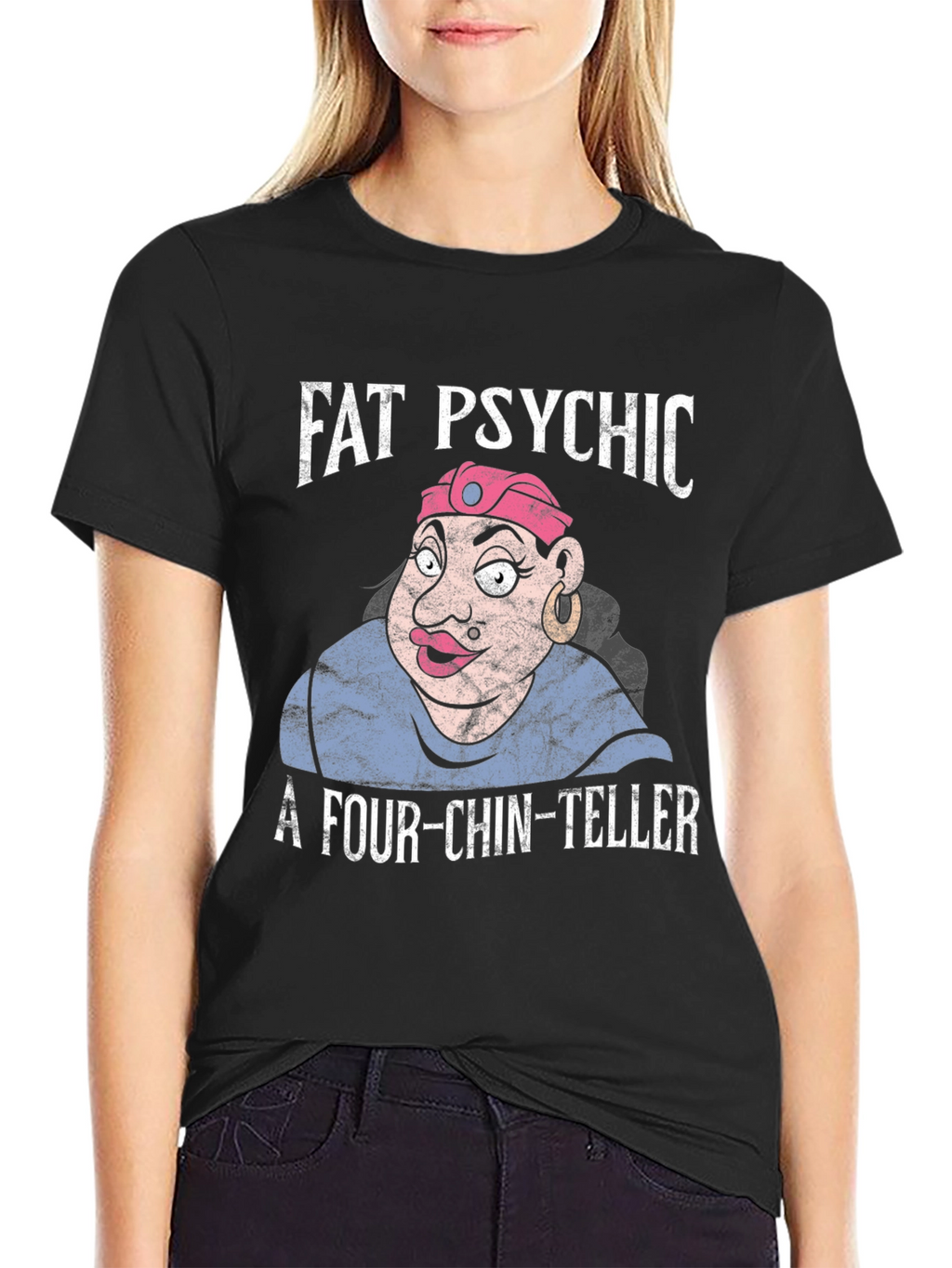 Fat Psychic Four-Chin-Teller Novelty T-Shirt