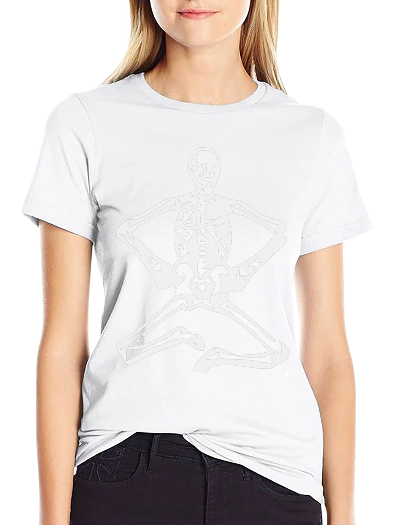 Skeleton Yoga T-Shirt - Black