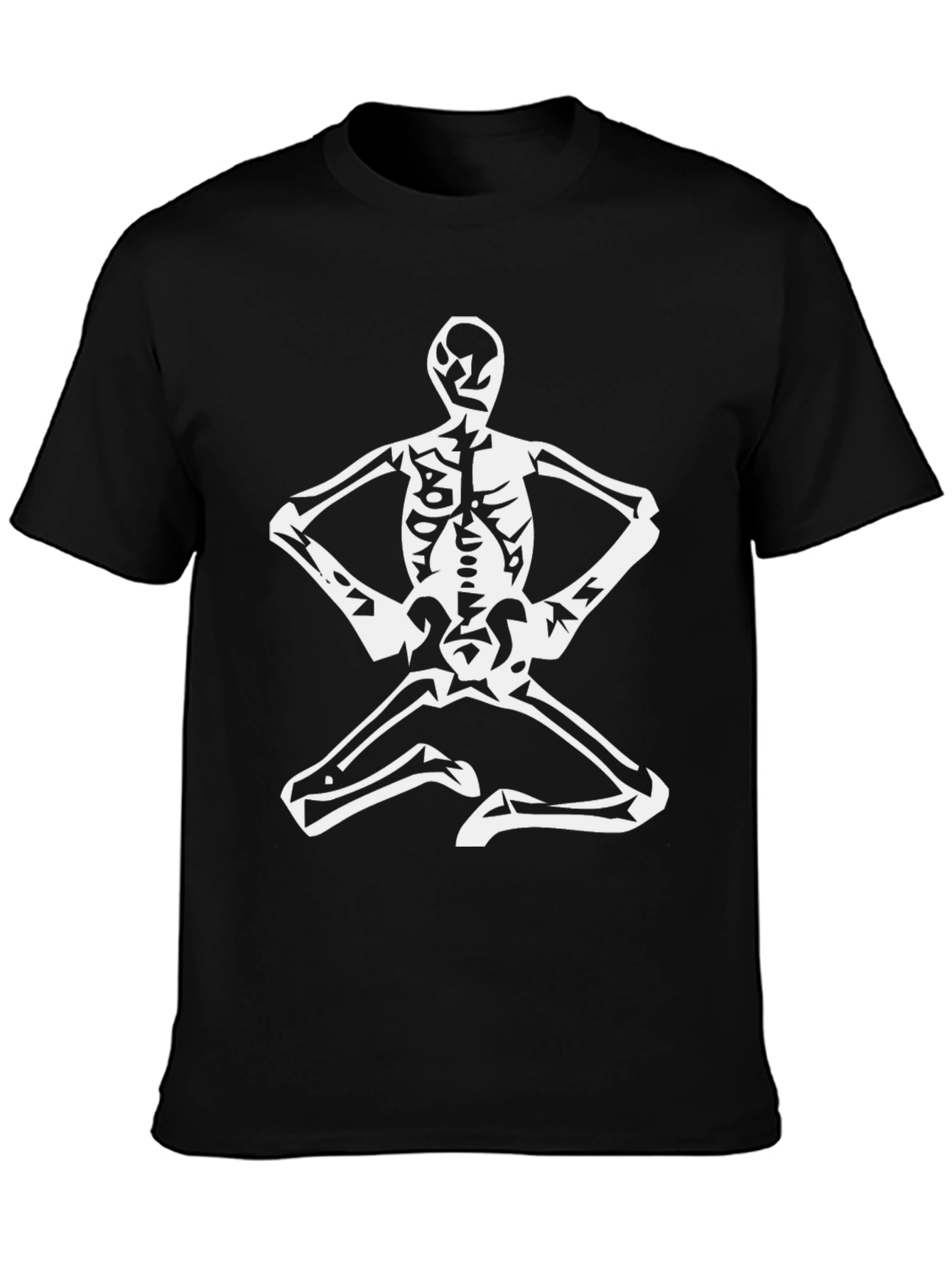Skeleton Yoga T-Shirt - Black
