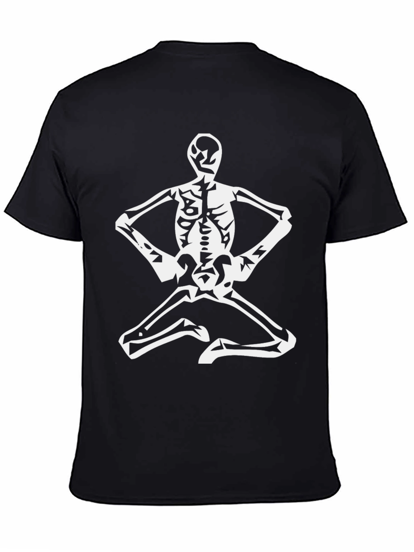 Skeleton Yoga T-Shirt - Black