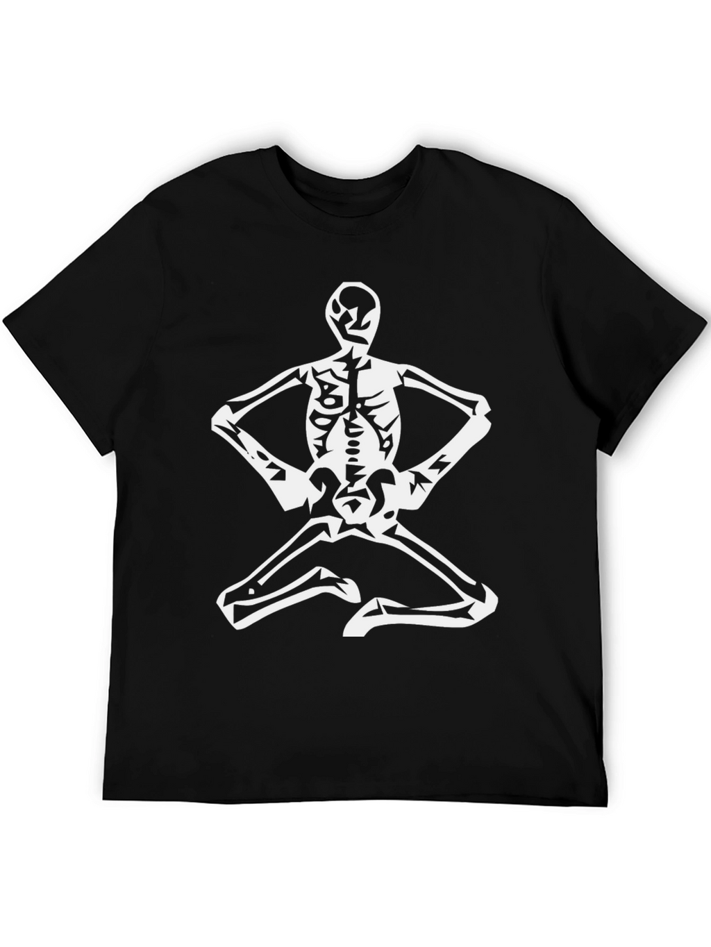 Skeleton Yoga T-Shirt - Black