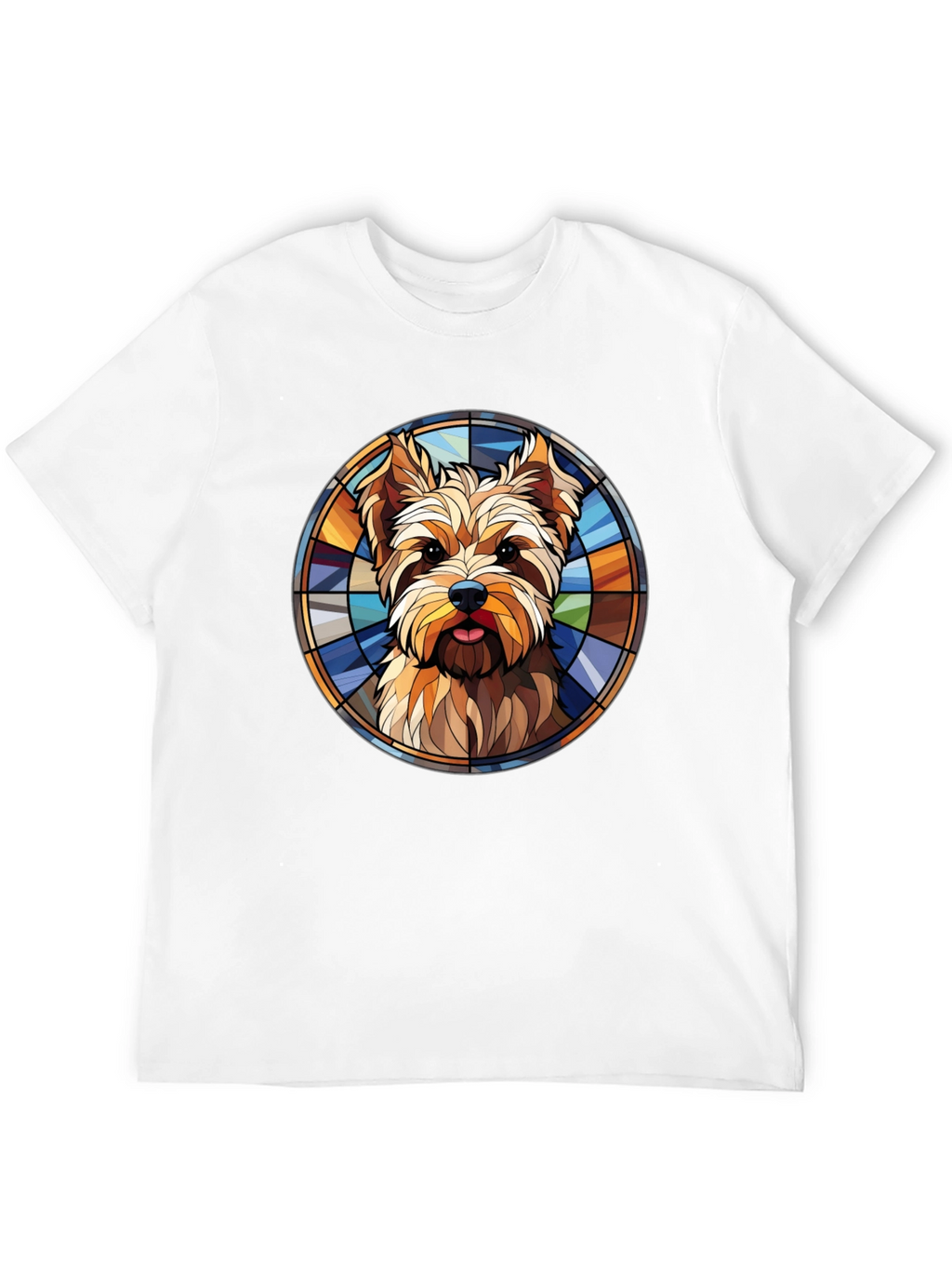 Yorkie Stained Glass T-Shirt – Artistic Dog Lover Tee