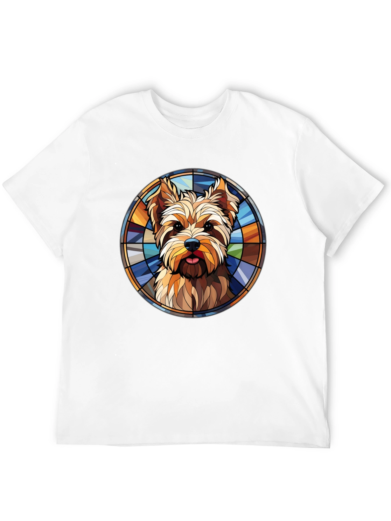 Yorkie Stained Glass T-Shirt – Artistic Dog Lover Tee