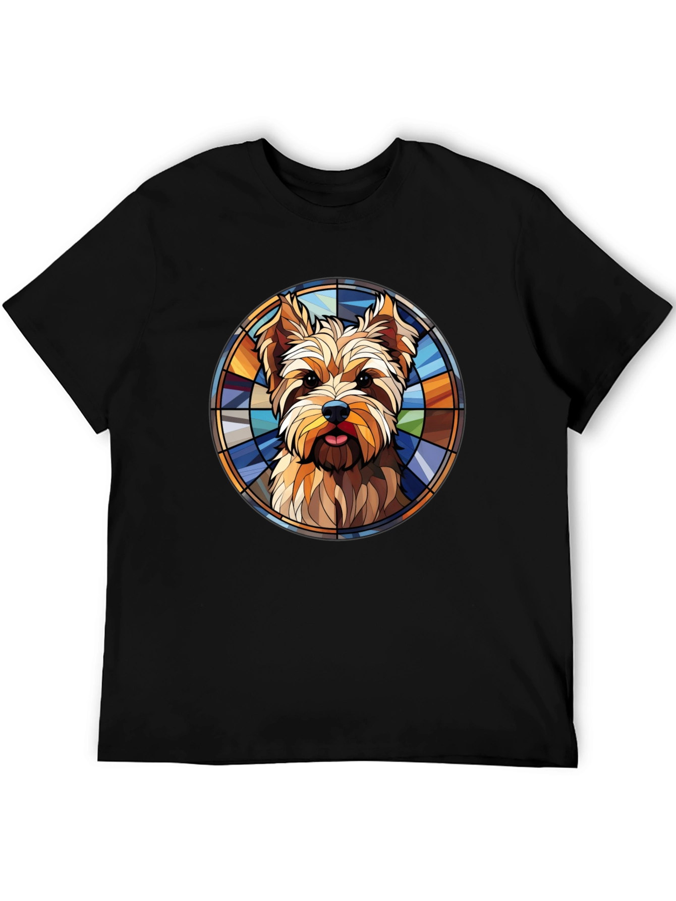 Yorkie Stained Glass T-Shirt – Artistic Dog Lover Tee
