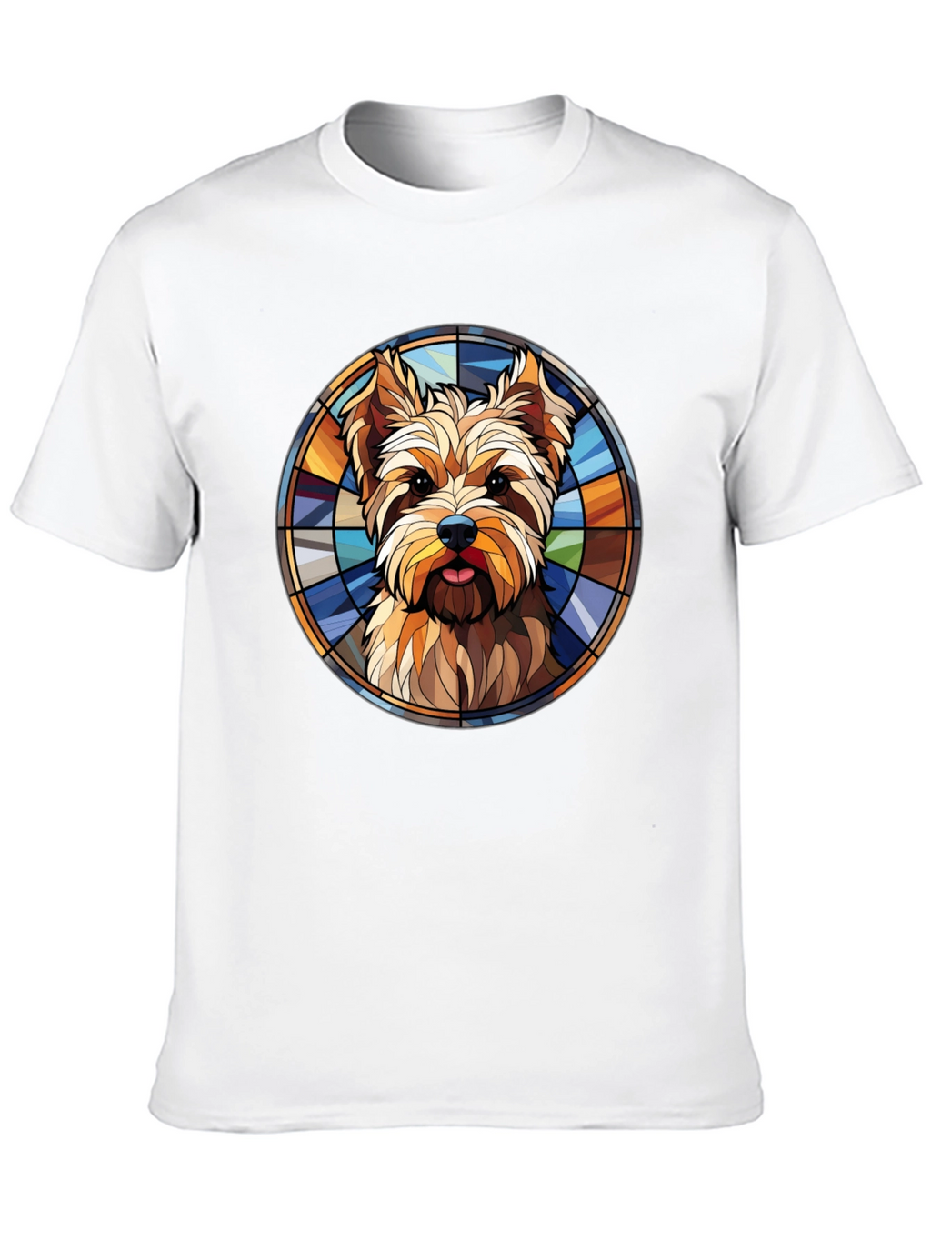 Yorkie Stained Glass T-Shirt – Artistic Dog Lover Tee
