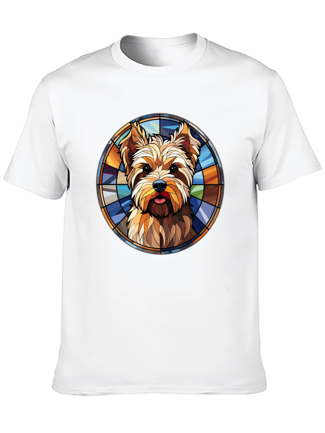 Yorkie Stained Glass T-Shirt – Artistic Dog Lover Tee