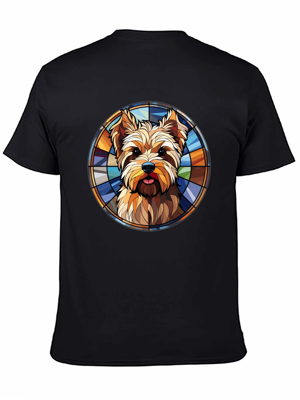 Yorkie Stained Glass T-Shirt – Artistic Dog Lover Tee