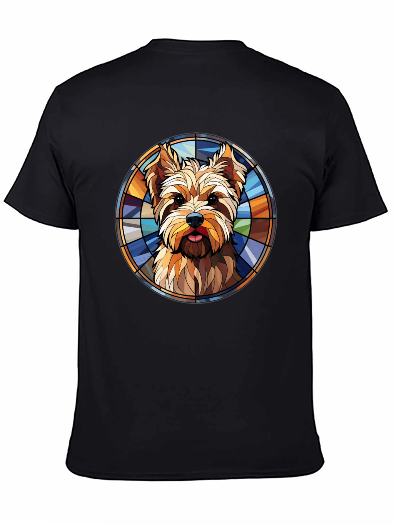 Yorkie Stained Glass T-Shirt – Artistic Dog Lover Tee