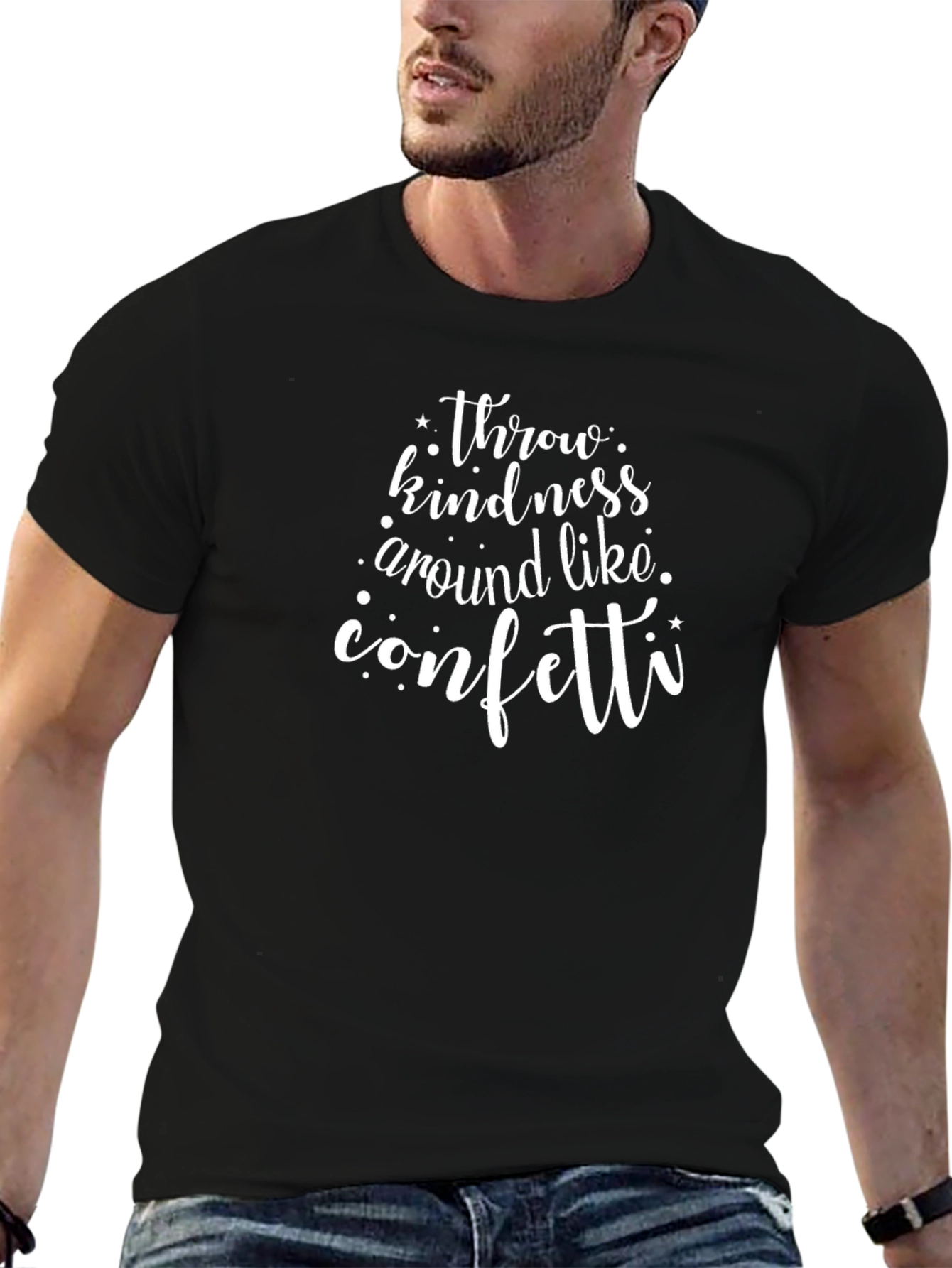 Kindness Confetti Graphic Tee - Black