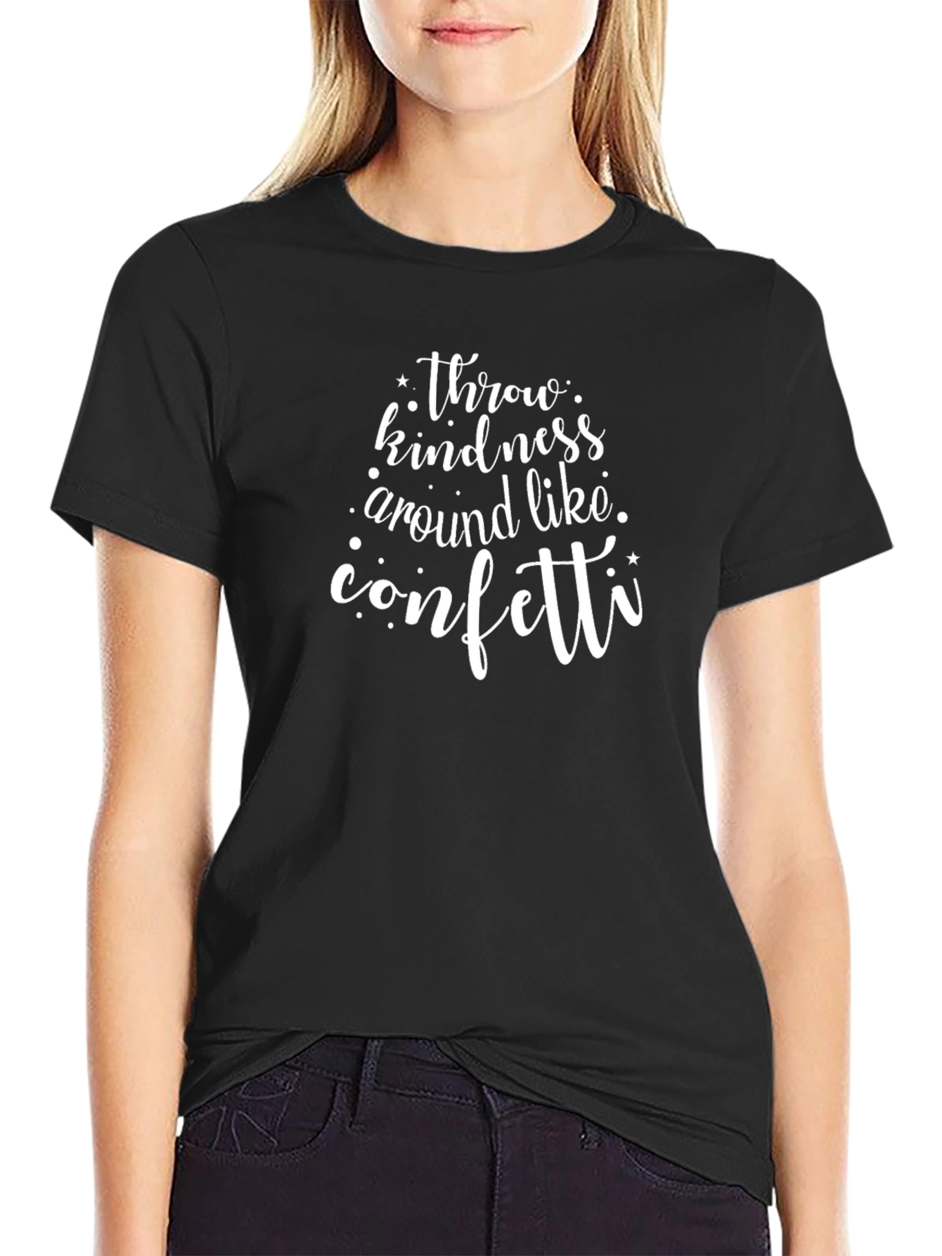 Kindness Confetti Graphic Tee - Black