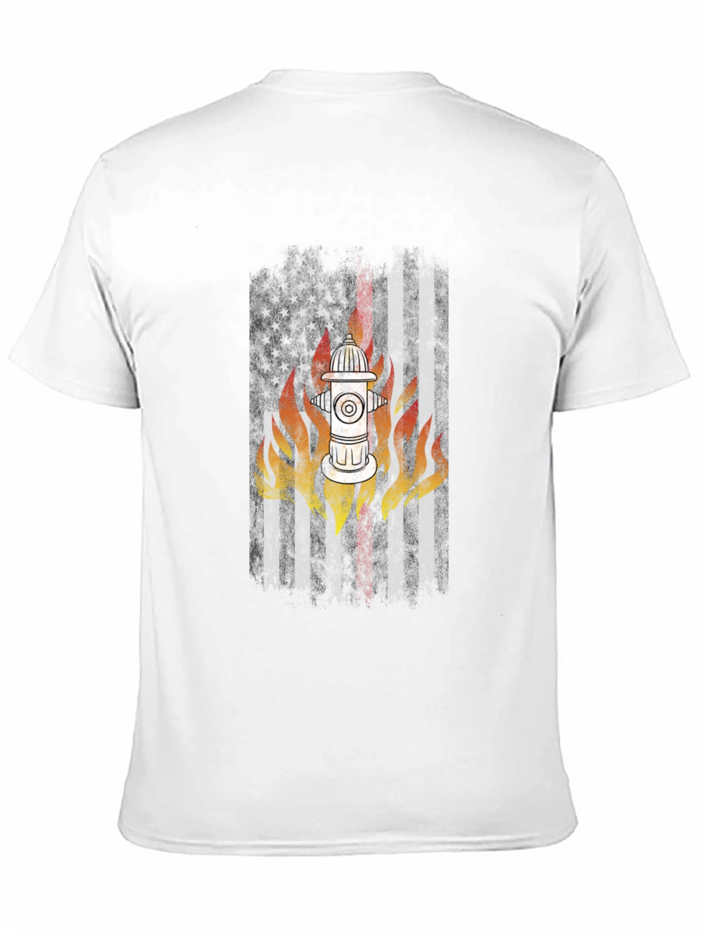 Firefighter USA Flag Hydrant T-Shirt