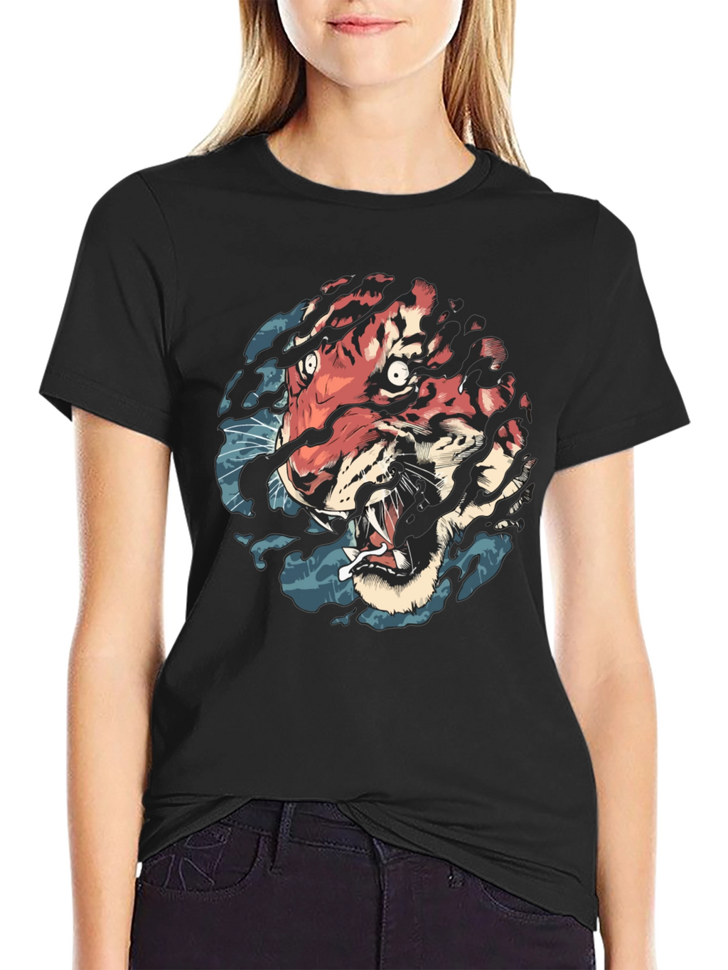 Tiger Graphic Black T-Shirt