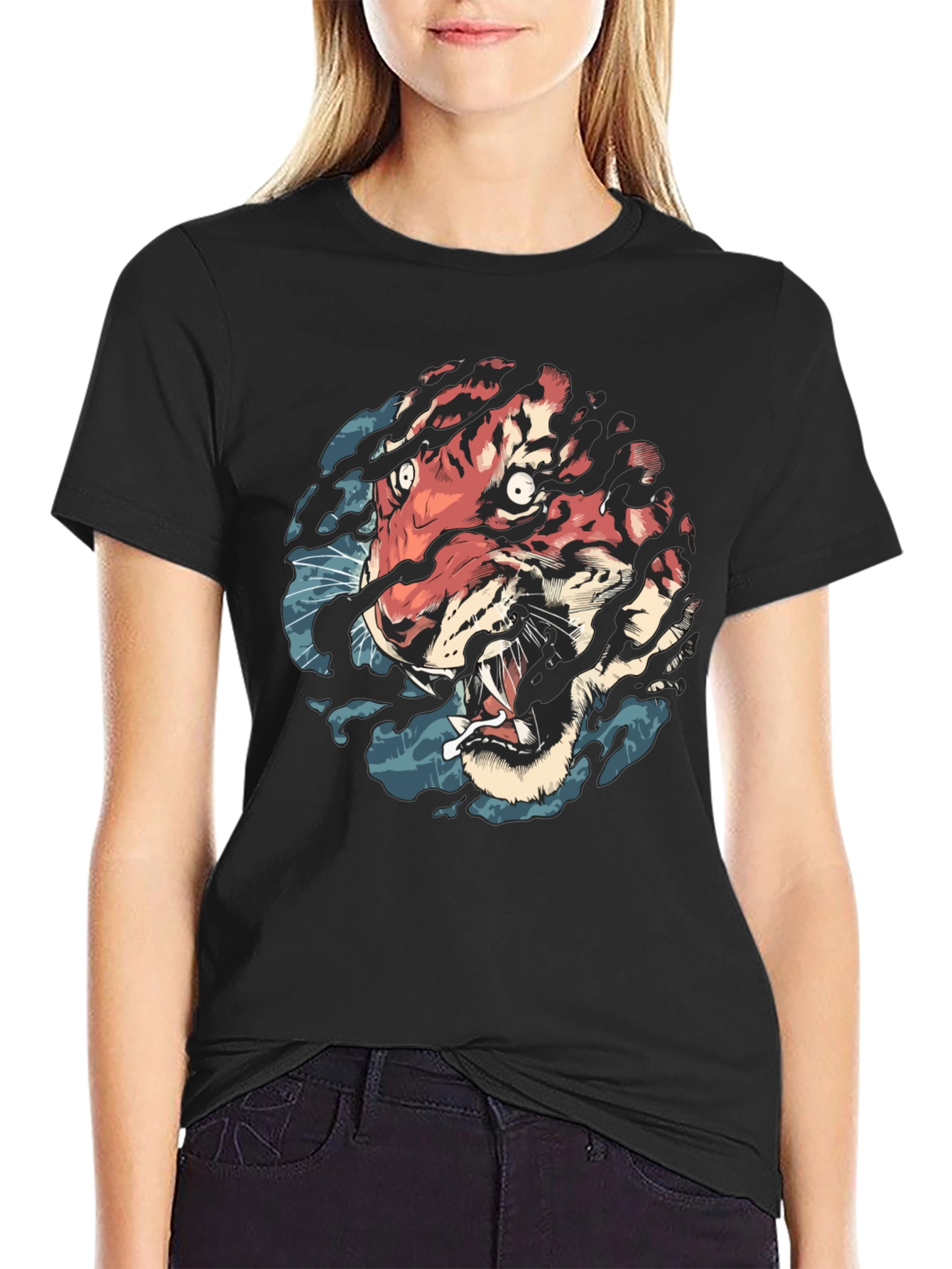 Tiger Graphic Black T-Shirt