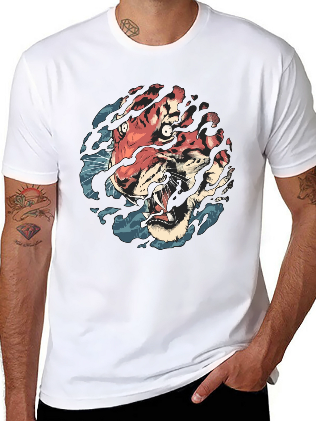 Tiger Graphic Black T-Shirt