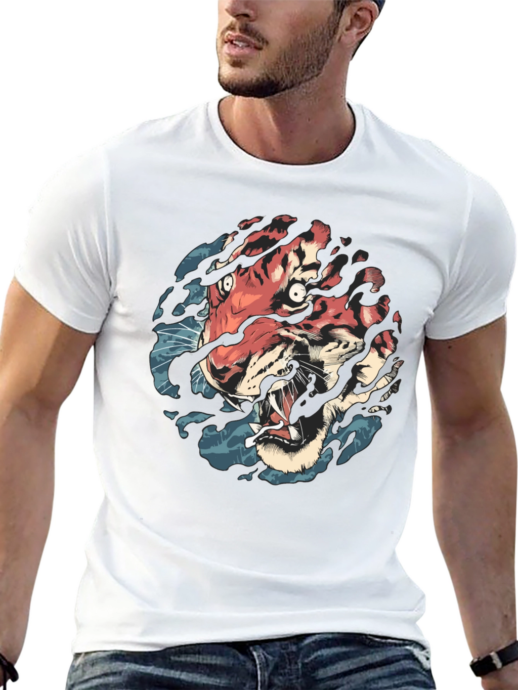 Tiger Graphic Black T-Shirt