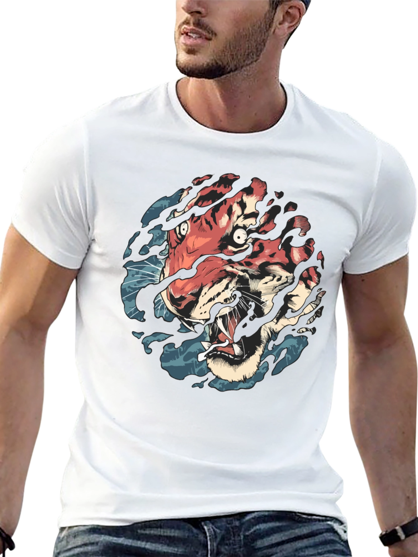 Tiger Graphic Black T-Shirt