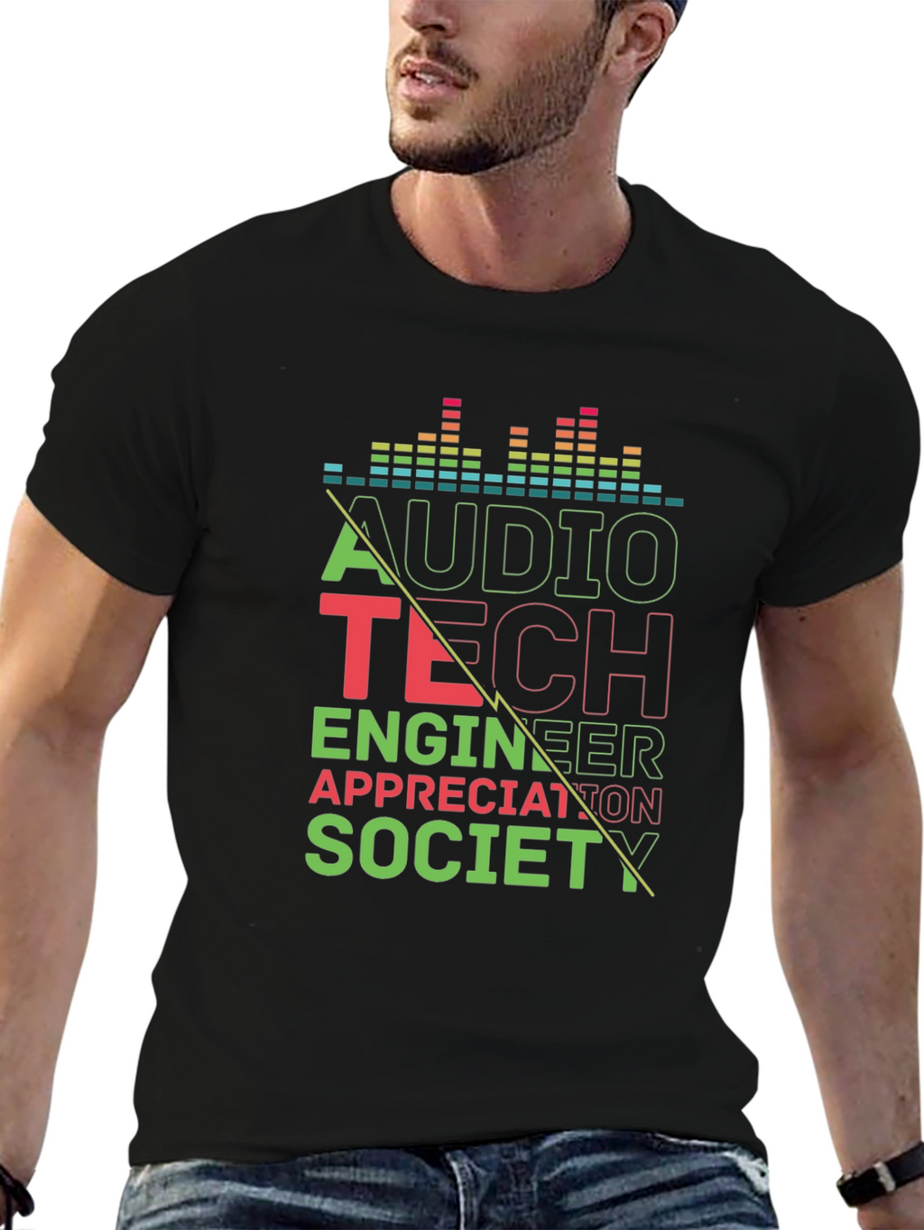 Audio Tech Engineer Appreciation Society Black T-Shirt