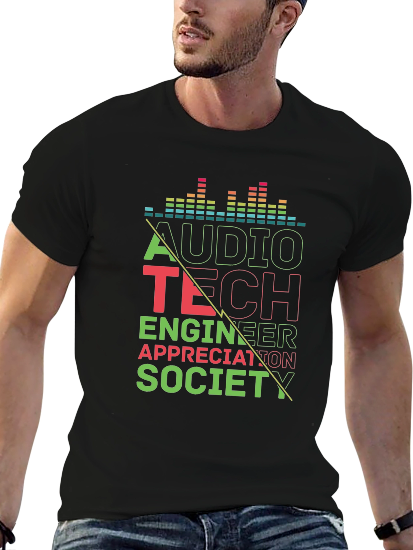 Audio Tech Engineer Appreciation Society Black T-Shirt