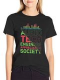 Audio Tech Engineer Appreciation Society Black T-Shirt