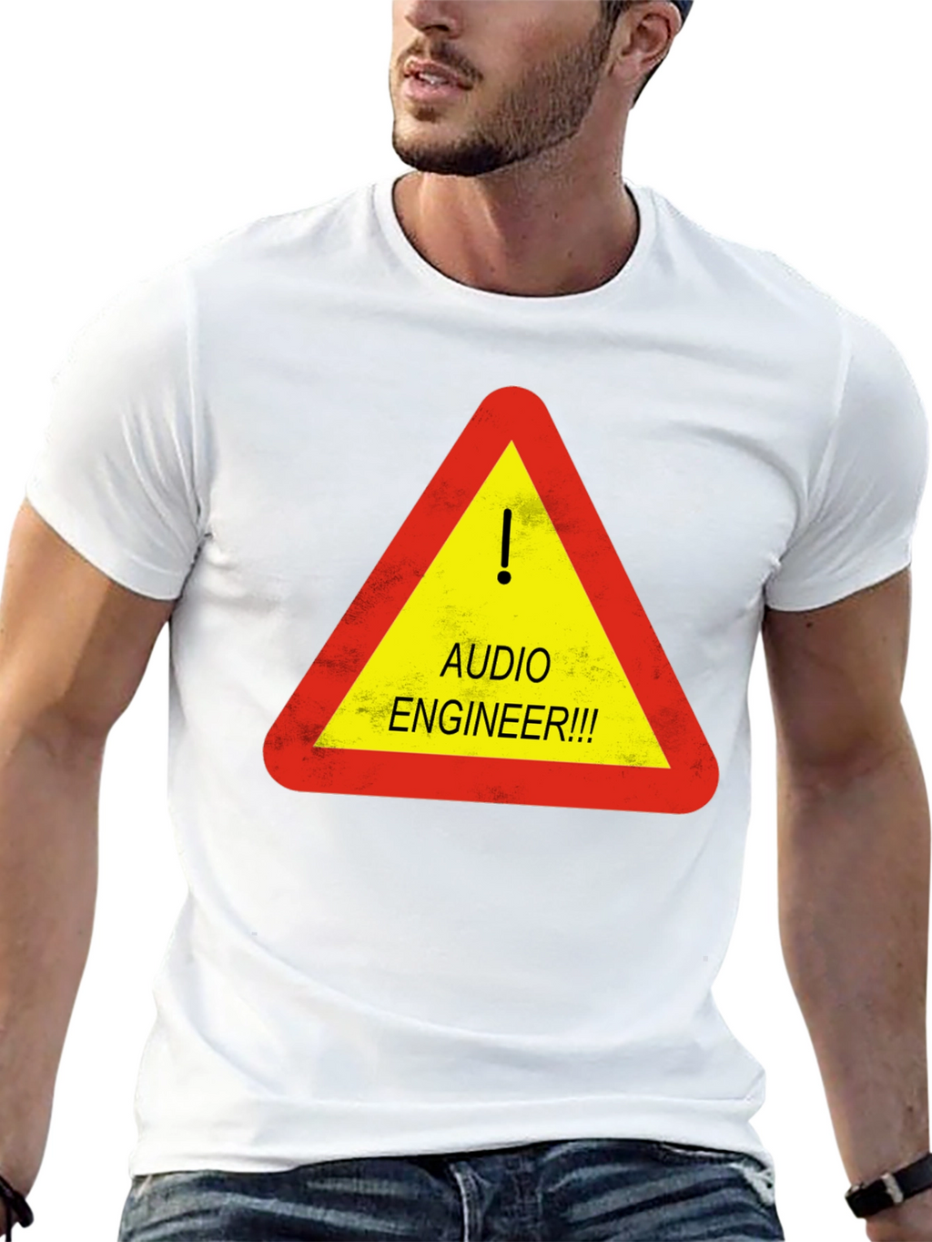 Audio Engineer Warning T-Shirt - Black