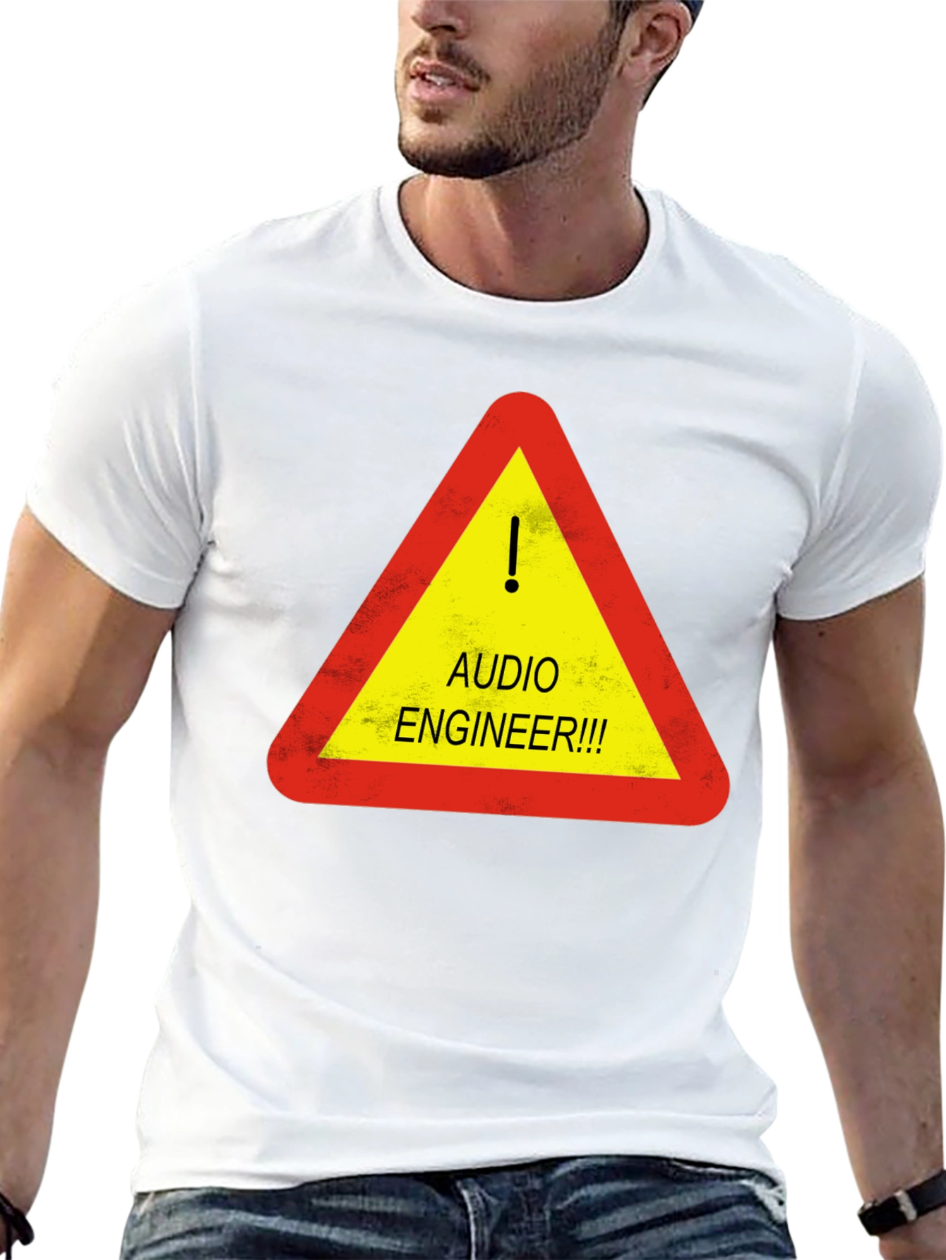 Audio Engineer Warning T-Shirt - Black