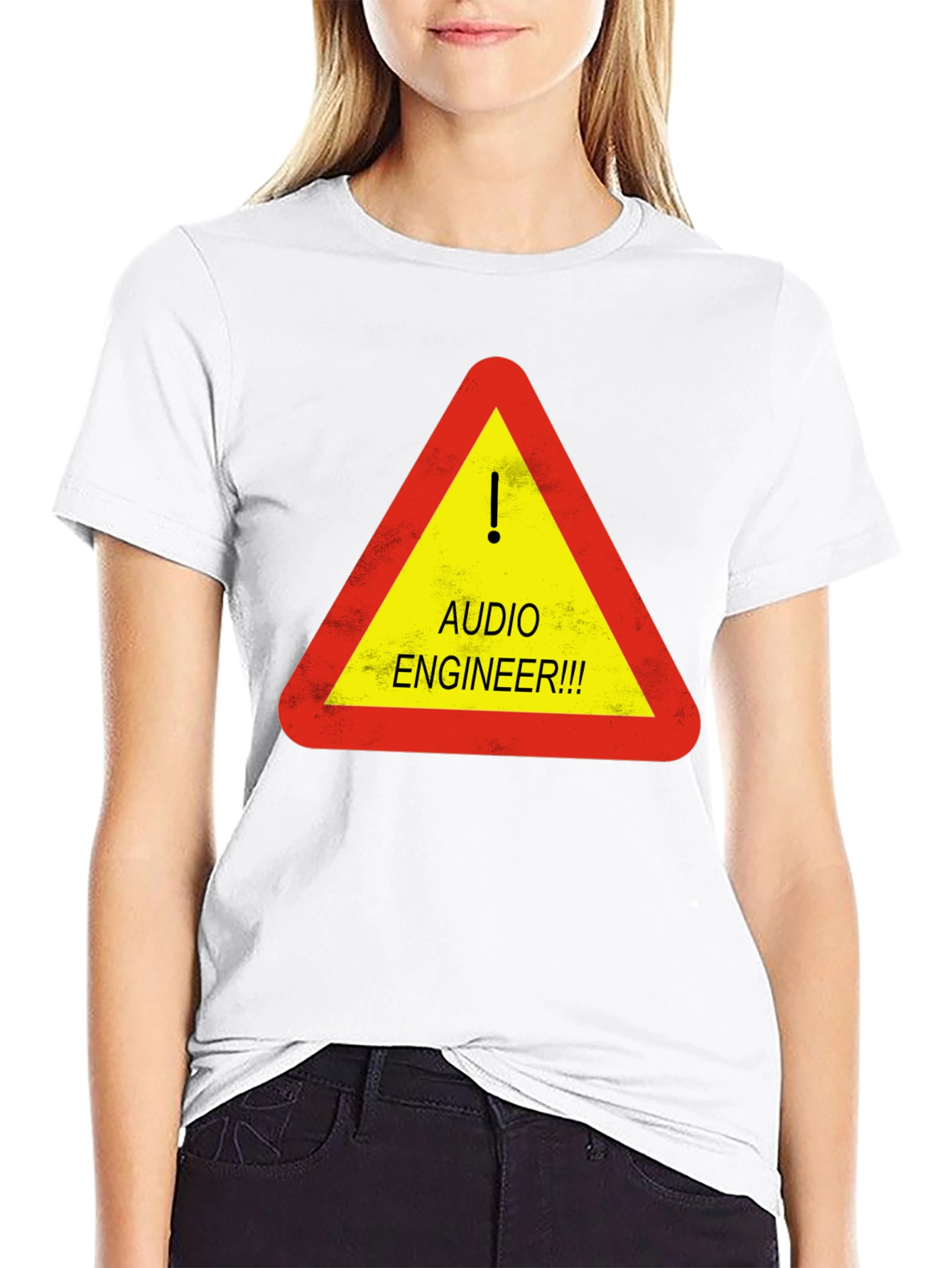 Audio Engineer Warning T-Shirt - Black