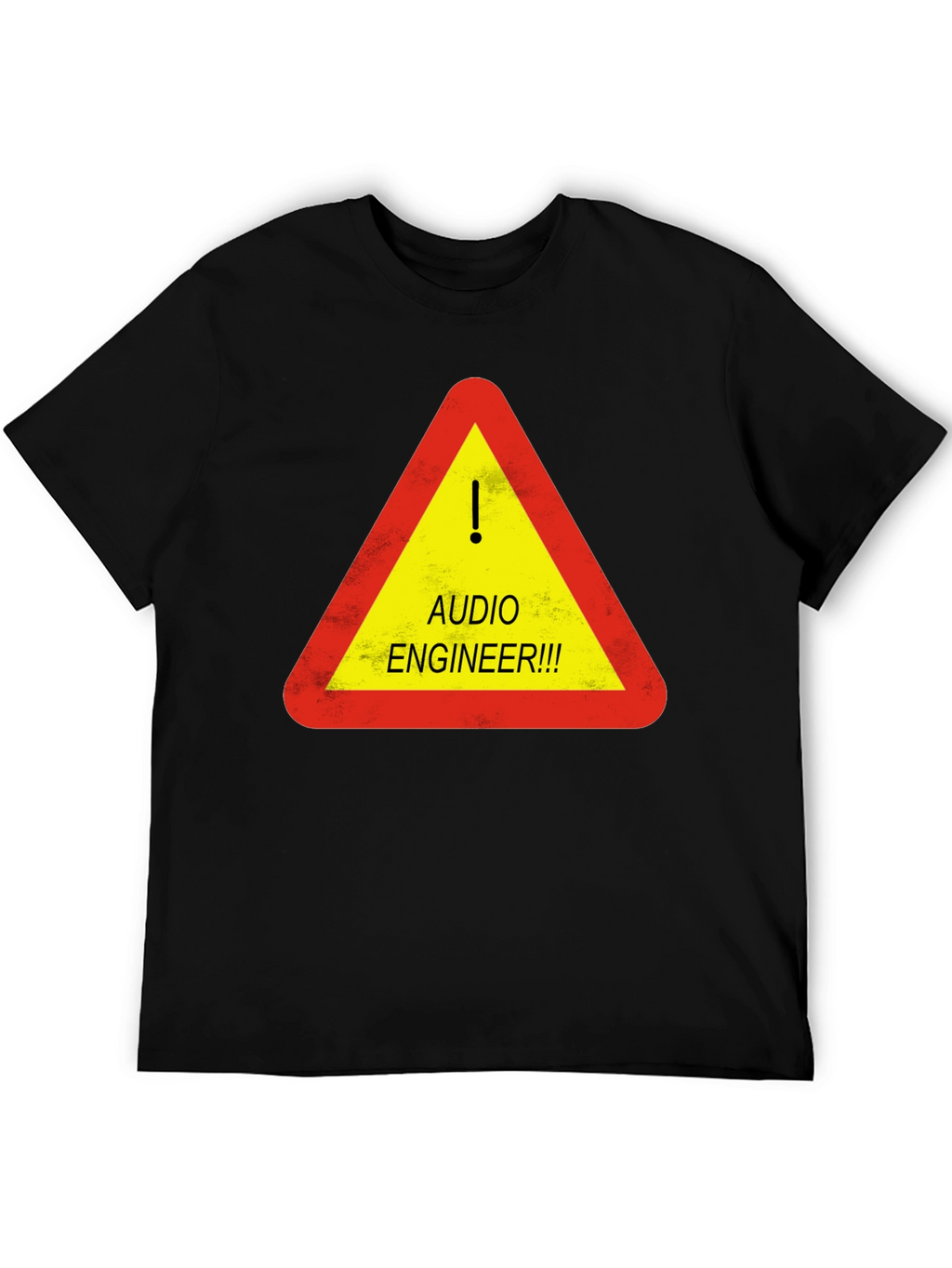 Audio Engineer Warning T-Shirt - Black