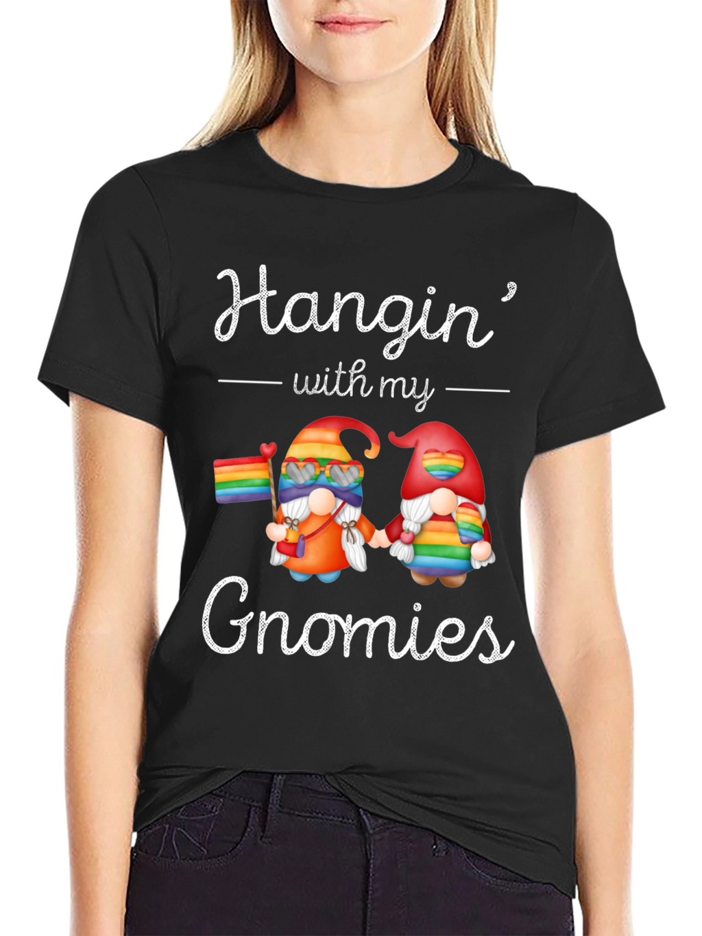 Hangin with my Gnomies LGBTQ Pride T-Shirt