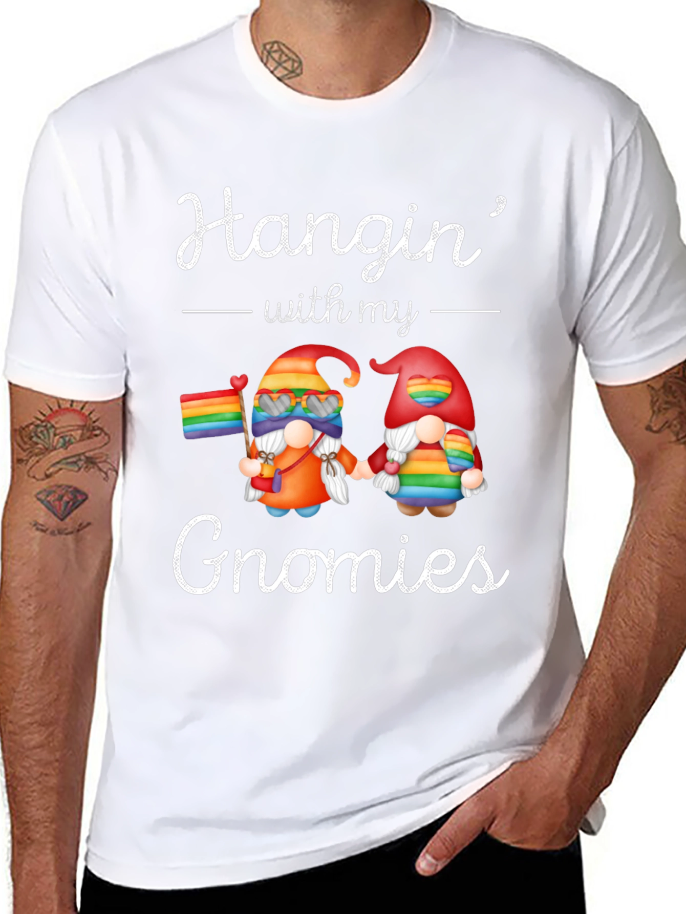 Hangin with my Gnomies LGBTQ Pride T-Shirt