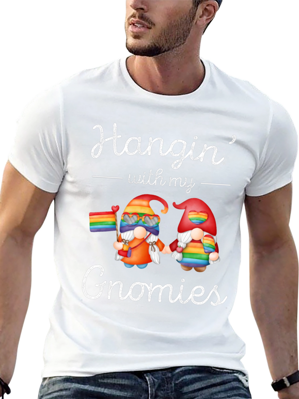 Hangin with my Gnomies LGBTQ Pride T-Shirt
