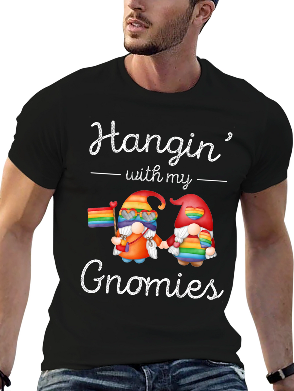 Hangin with my Gnomies LGBTQ Pride T-Shirt