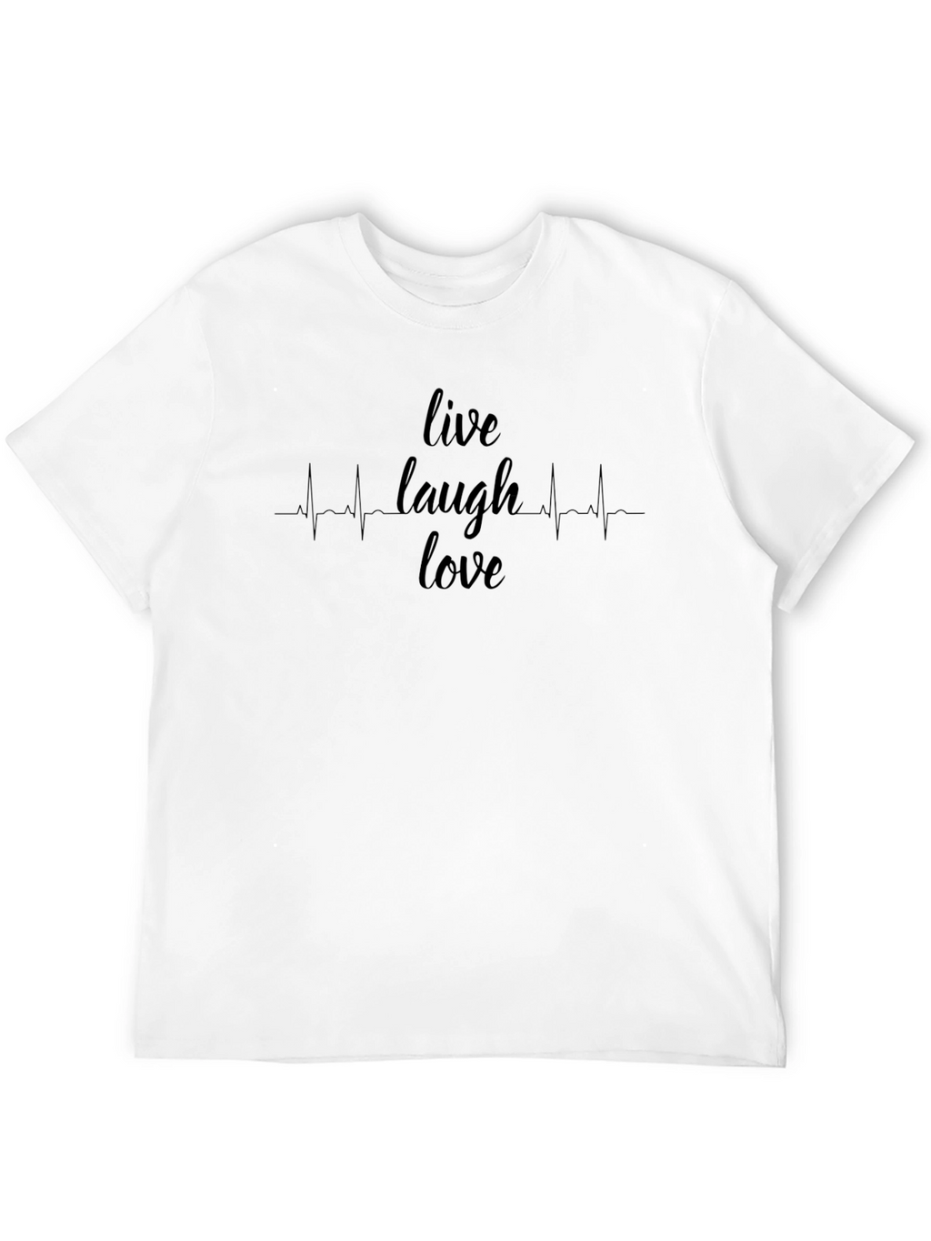 Live Laugh Love ECG Heartbeat T-Shirt