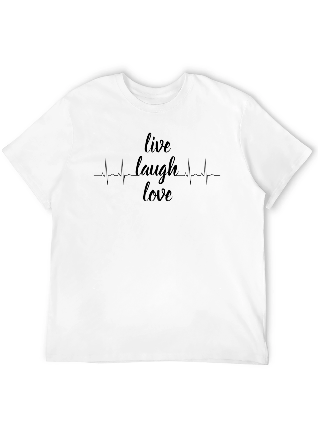 Live Laugh Love ECG Heartbeat T-Shirt