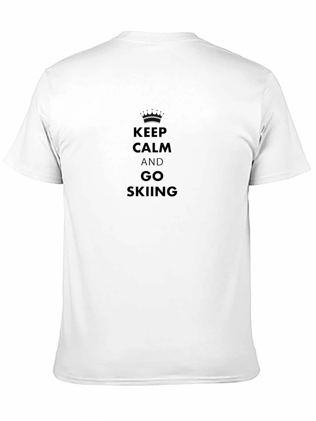 Keep Calm and Go Skiing Black T-Shirt
