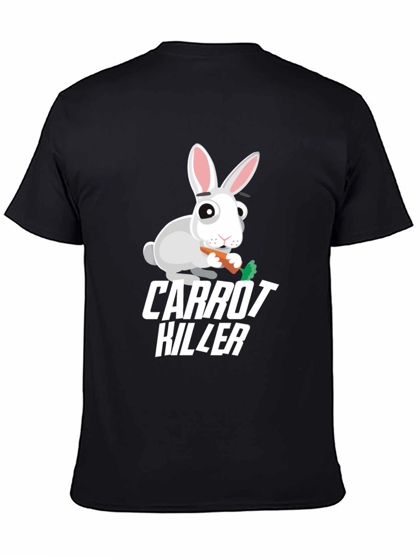 Carrot Killer Rabbit Graphic T-Shirt