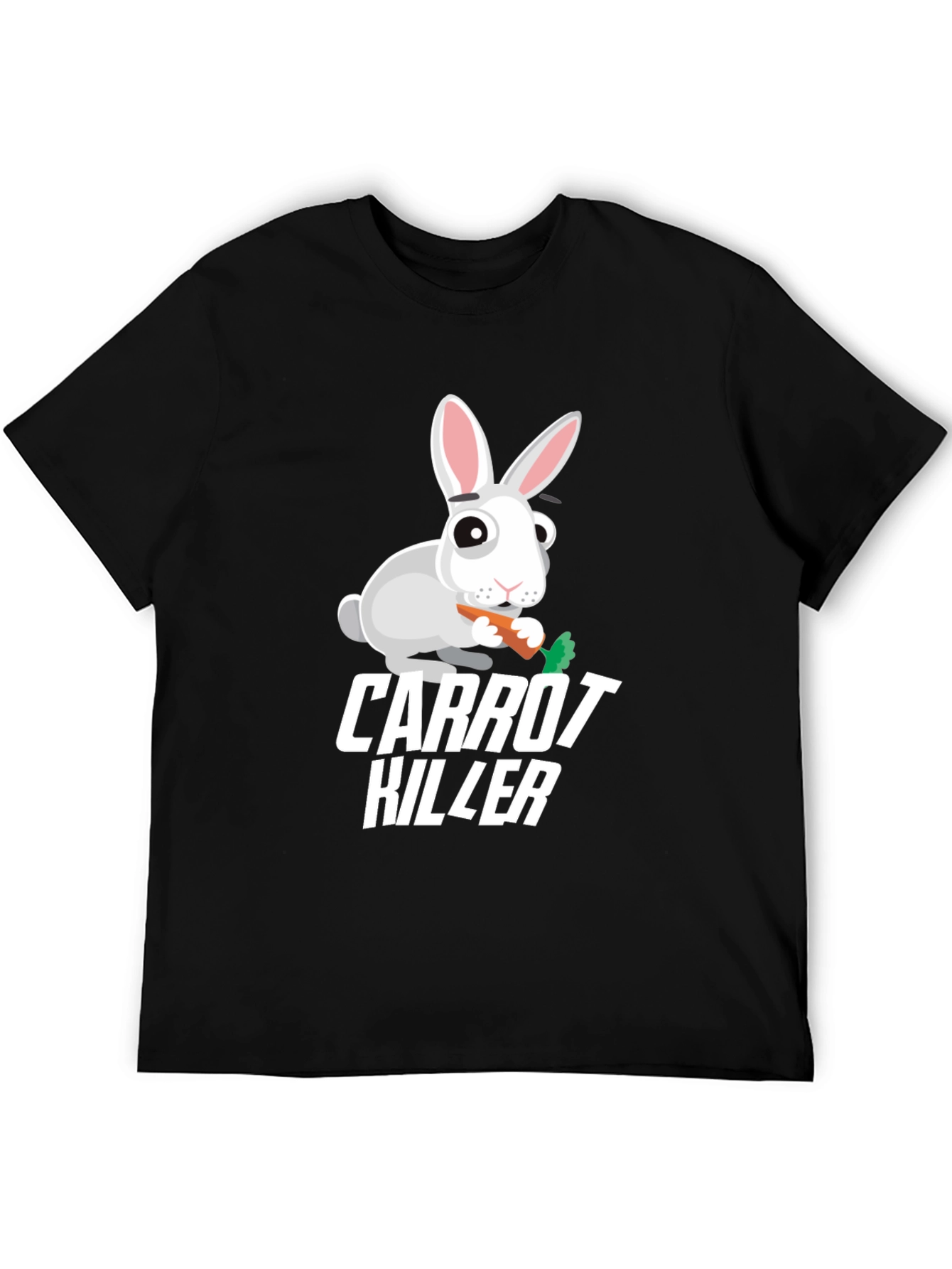 Carrot Killer Rabbit Graphic T-Shirt