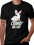 Carrot Killer Rabbit Graphic T-Shirt