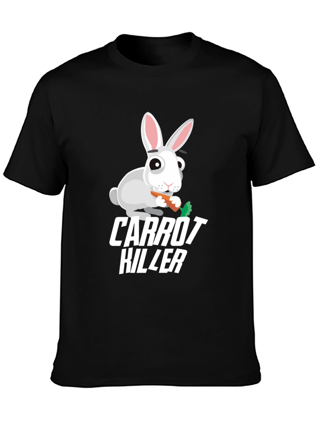 Carrot Killer Rabbit Graphic T-Shirt