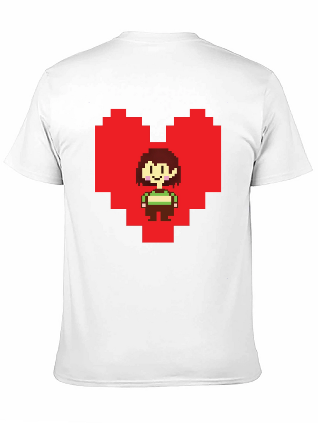 Undertale Chara Pixel Heart Black T-Shirt