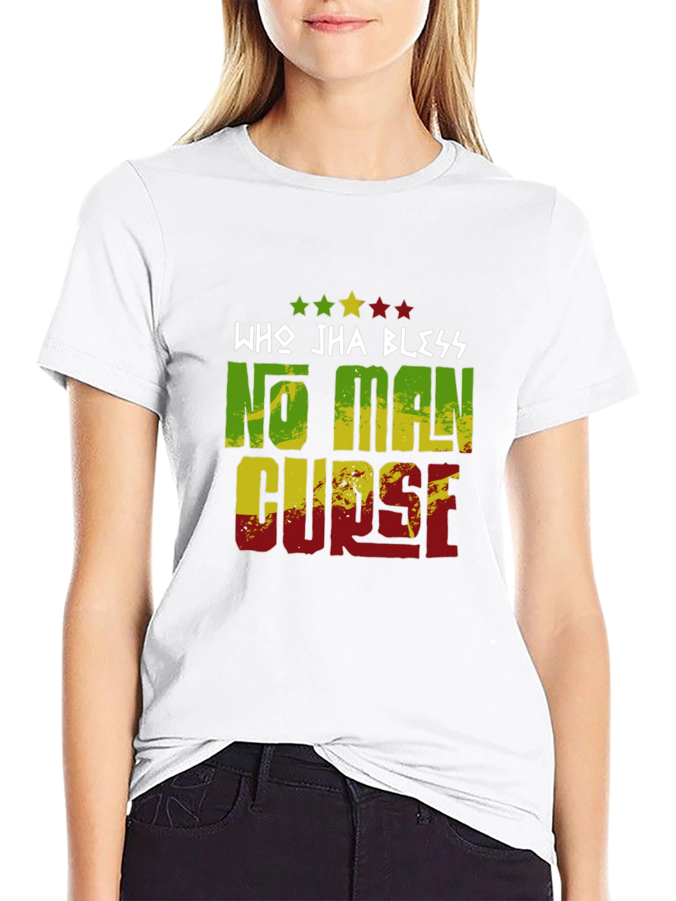 Who Jha Bless No Man Curse Graphic Tee