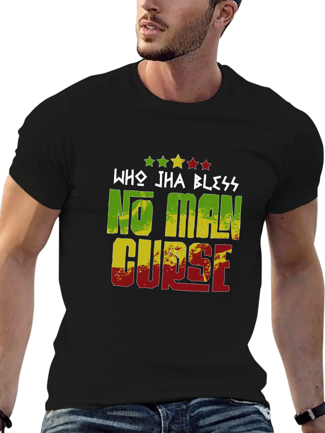 Who Jha Bless No Man Curse Graphic Tee